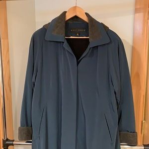 Long Green hooded coat